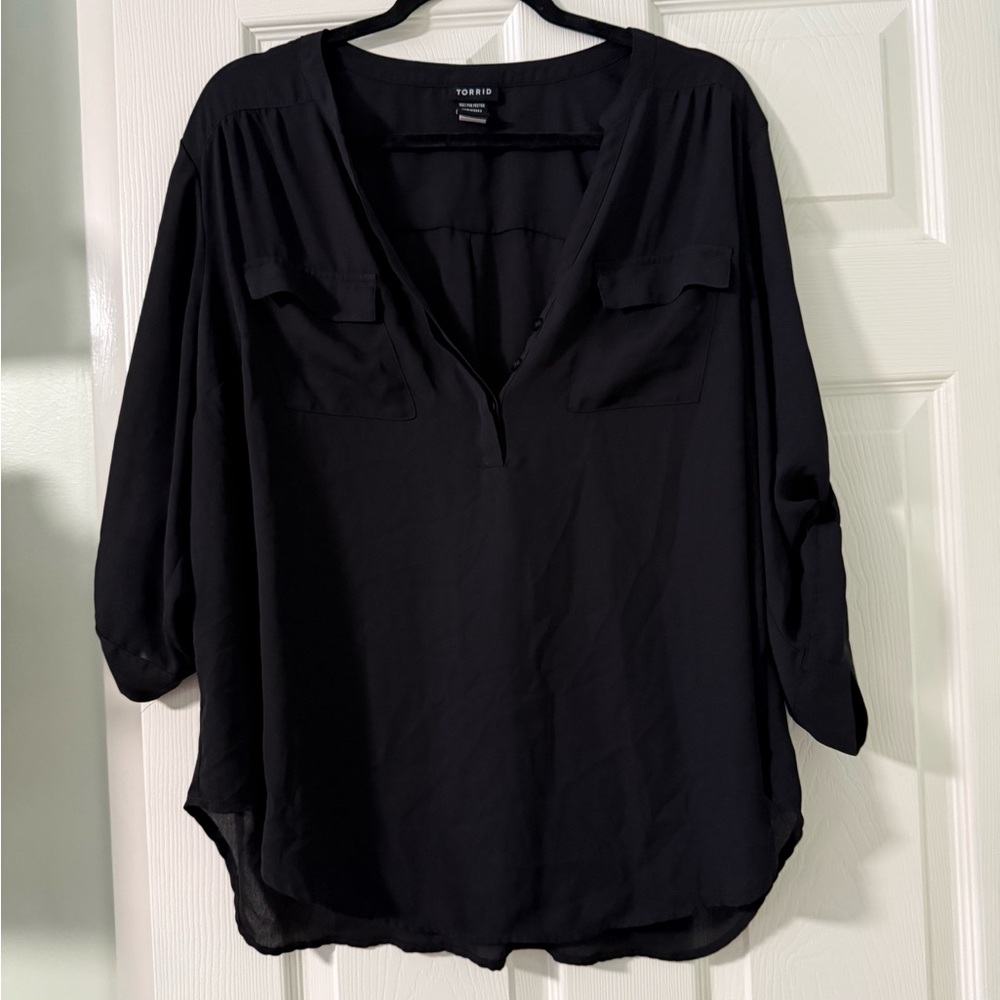 Torrid Women's Elegant Black Blouse